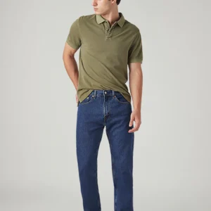Mens 505 Mid Rise Straight Fit Cotton Stretch Blend Jeans