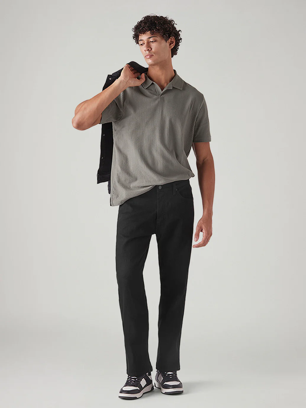 Men's 555 Mid Rise Relaxed Straight Fit Cotton Stretch Blend